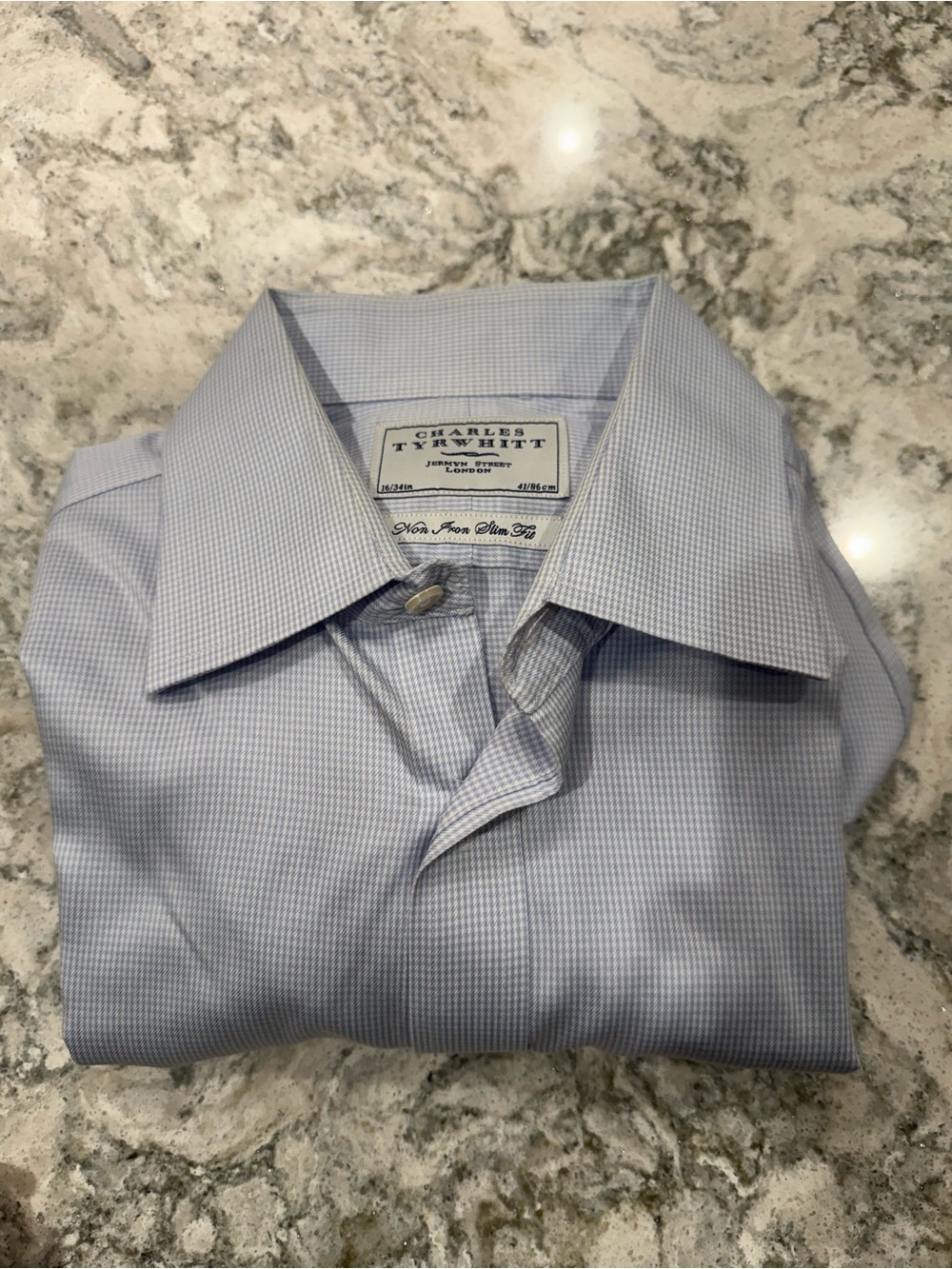 Charles Tyrwhitt Non‑Iron Slim Fit Dress Shirt – 16/34